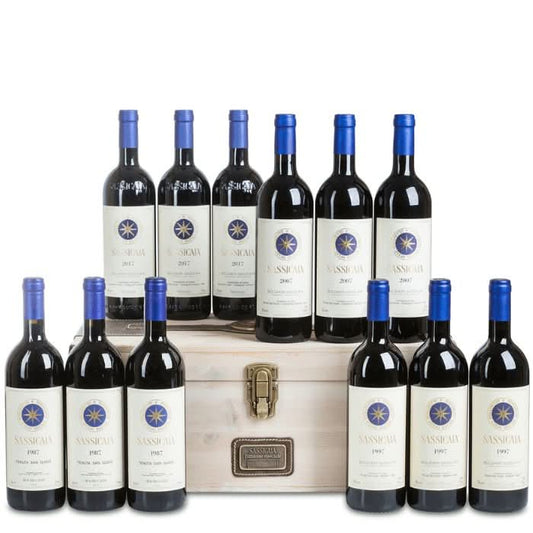 Sassicaia Jahrgangskiste, Toskana, Italien -