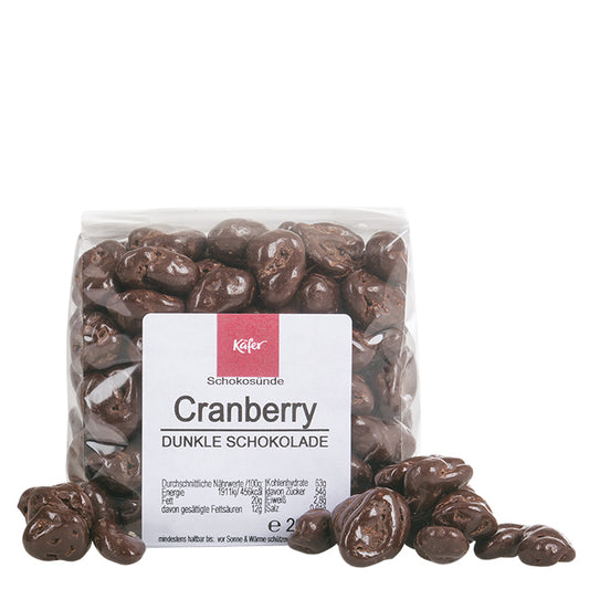 Cranberry in dunkler Schokolade