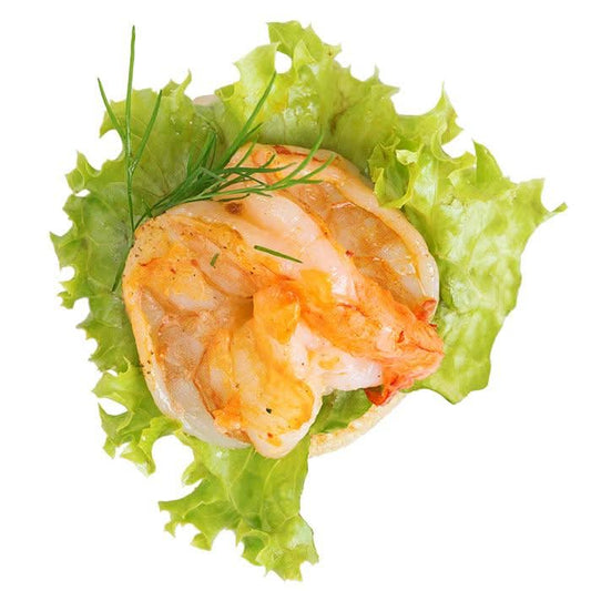 Gebratenes Garnelen Canapé