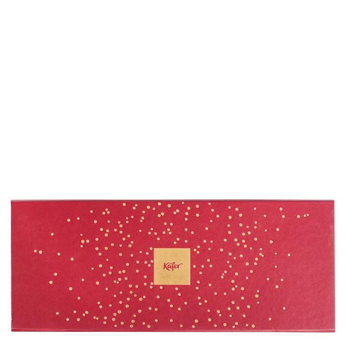 Rote Geschenkbox mit Laurent - Perrier Brut und Pralinen -