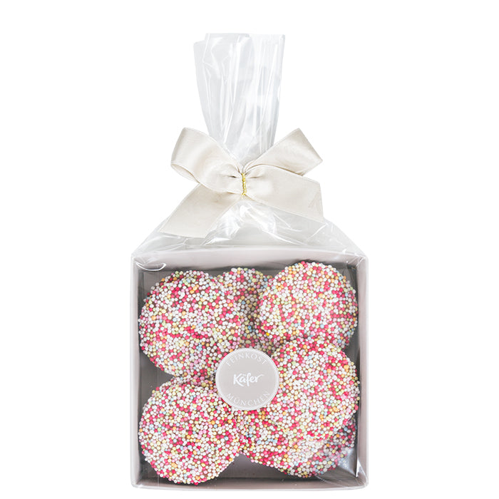 Schokoladenplätzchen mit bunten Streuseln