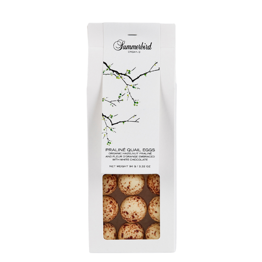 Bio Praliné Quail Eggs - Weiße Praliné Eier