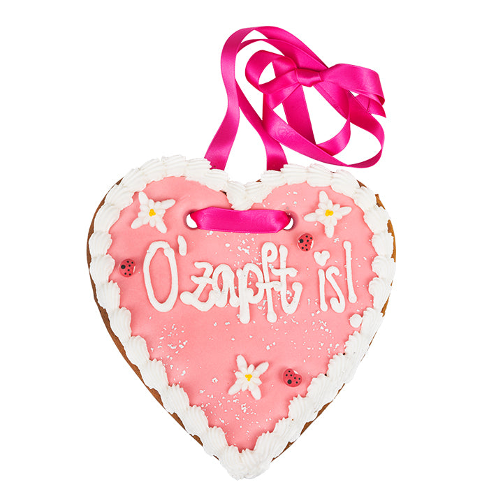 Lebkuchenherz, rosa, zum individuell Beschriften