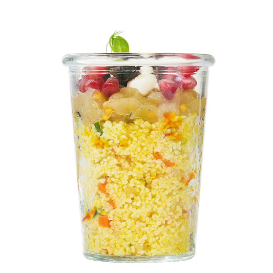 Safranbulgur mit Aubergine