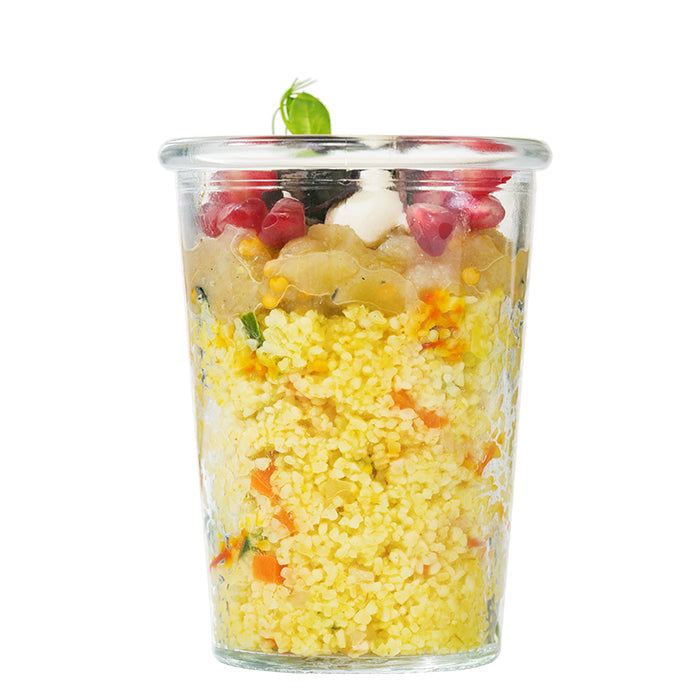 Safranbulgur mit Aubergine