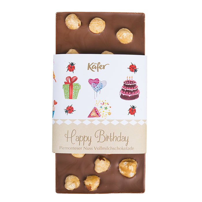 Piemonteser Nuss Schokolade "Happy Birthday"