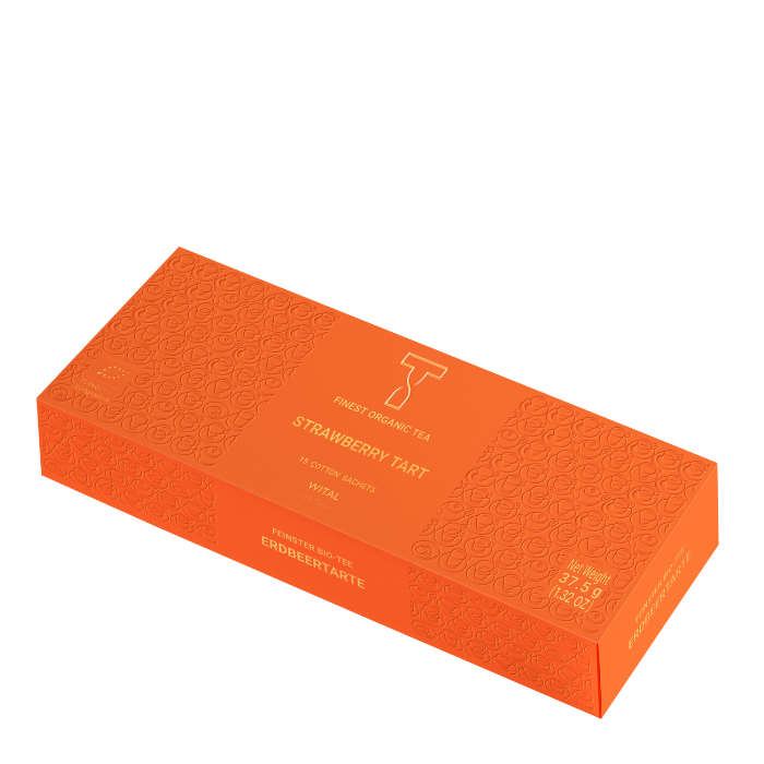 Bio Erdbeertarte, Früchtetee, Teebeutel