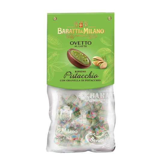 Ovetto al latte Pistaccio - Vollmilch Schokoeier mit Pistazienfüllung