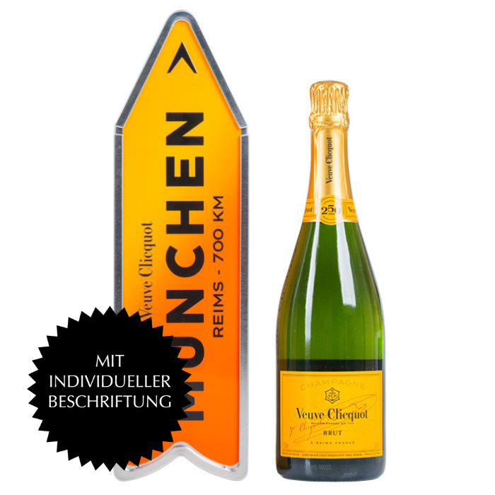 Veuve Clicquot Brut Arrow Personalisierbar, Champagne, Frankreich