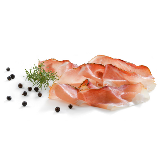 Südtiroler Speck, geschnitten