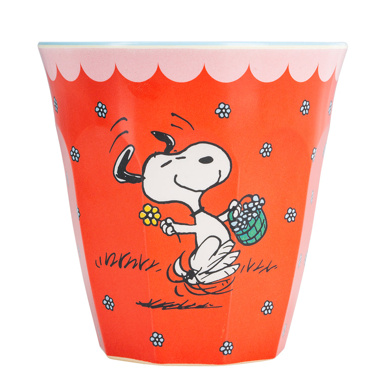 Trinkbecher mit Snoopy aus Melamine, rot