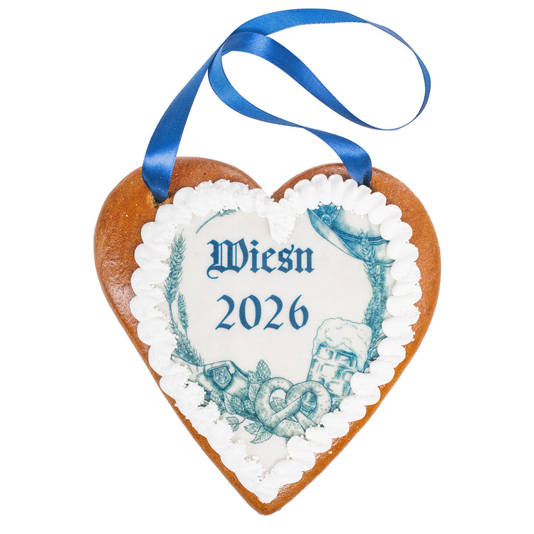 Wiesn Lebkuchenherz "Wiesn 2026", groß