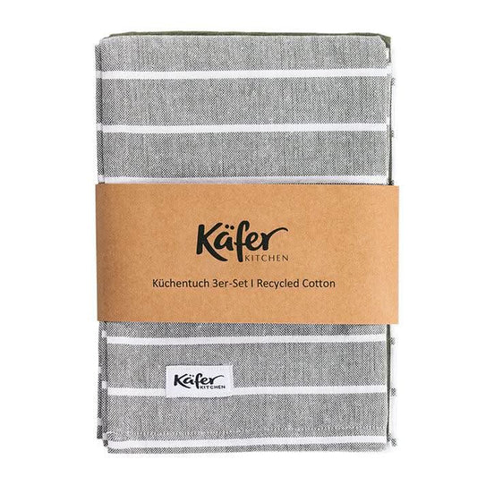 Käfer Kitchen, Geschirrtuch 3er Set, mehandi grün