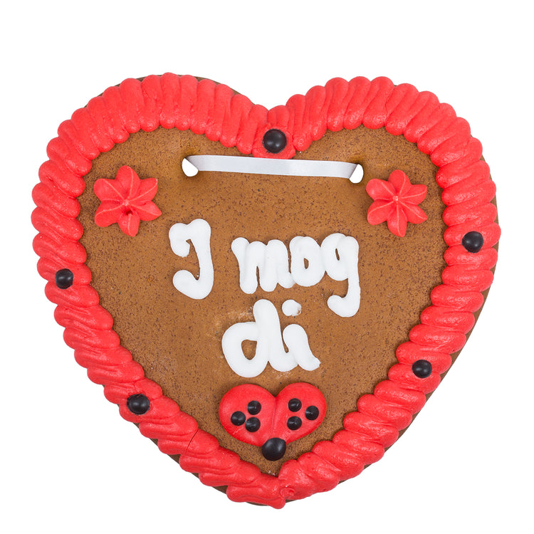 Wiesn Lebkuchenherz "I mog di", 16cm