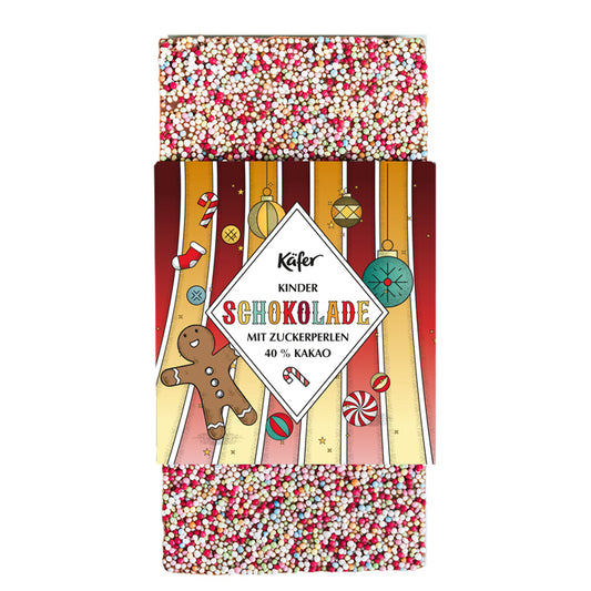 Kinderschokolade mit Zuckerperlen