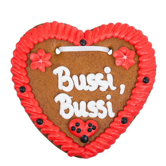 Wiesn Lebkuchenherz "Bussi, Bussi", 16cm