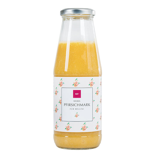 Käfer weißes Pfirsichmark Fruchtpüree