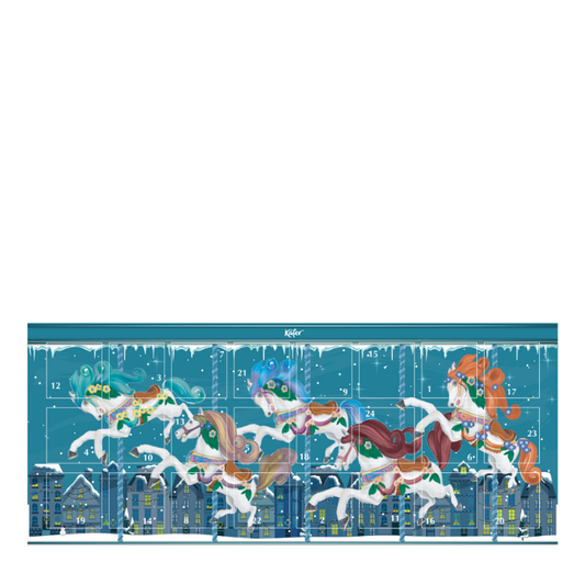 Käfer Adventskalender mit Dominosteinen