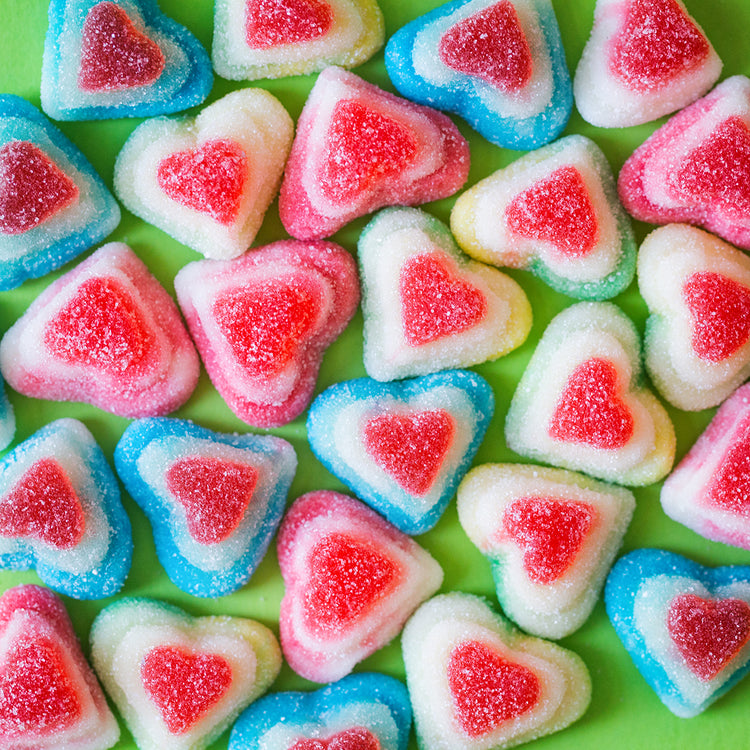 Herzen Fruchtgummis, bayerisch