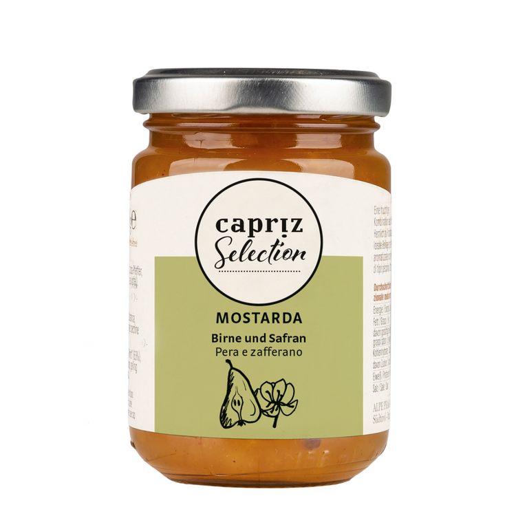 Mostarda mit Birne und Safran